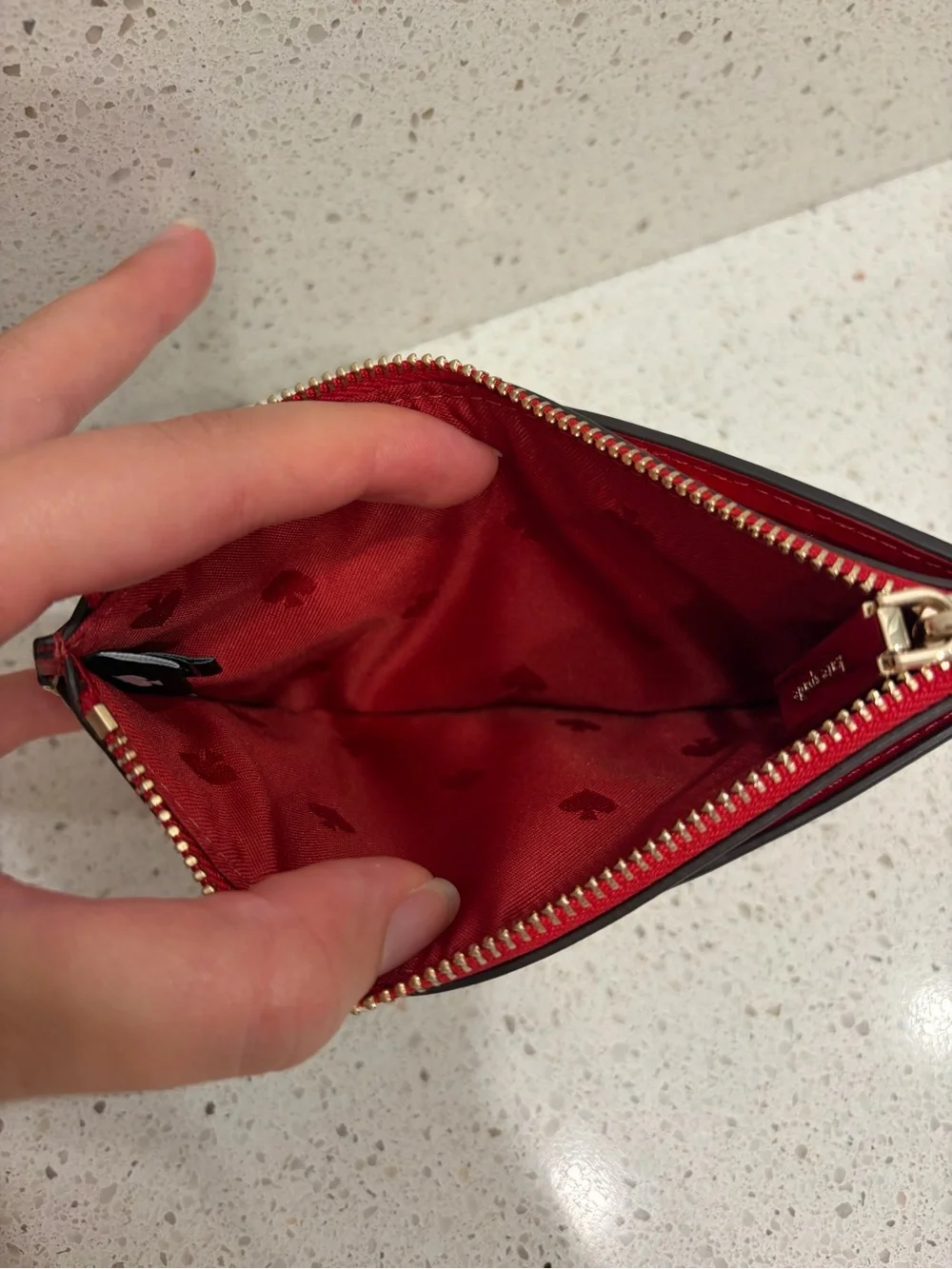 Kate Spade Women’s Wallet Sweet Heart Wallet Cardholder Pink Red Hearts EUC